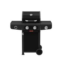Barbecook Siesta 210 Graphite dujinis grilis maisto gaminimui lauke 2 degikliai 8kW 2.9kW šoninis degiklis ketaus grotelės 112x56x118cm BC-GAS-2071