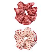 Red Hair Rope Hair Bun Scrunchies Elastic Hair Rope Big Hair Scrunchy HairBands Female Accessories brown