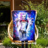 Harley Quinn Jokeris Klounas - Mesti pledą, Minkštą patalynės užvalkalą, Flanelinius pledus, Svetainei, Kelionėms, Stovyklavimui, Visų sezonų naudojimui191 80x120cm(31x47inch) blue