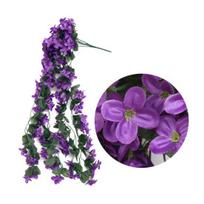 Lauko Dirbtinės Rudens Netikros Gėlės Kabantys Vijokliai Atsparios UV spinduliams Dirbtinės Gėlės Realistiška Išvaizda Namų Sodo Dekoravimas Small violetinė