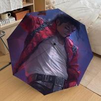 1pc Michael Jackson Automatic Folding Umbrella, Portable Collapsible Design, Casual Outdoor Accessory L1202011