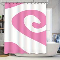 Swirl Shower Curtain With Vibrant Pink White Design For Bathroom Decor Quick Dry Fabric Available In Multiple Sizes On Aliexpres W60H190(CM)-1 Pcs