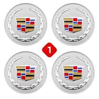 67mm 4vnt. Automobilio ratų centriniai dangteliai Emblema Cadillac Escalade Seville CTS CT5 XT5 XTS XLR BLS SLS STS ATS CT4 CT6 XT6 white