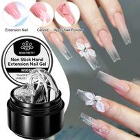 BORN PRETTY Nagų priauginimo gelis nelipnus rankomis formuojamas modeliavimo gelis nagų dailei Skaidrus Slip gelis 30ml NSG01