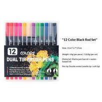36 Colors Soft Tip Brush Pens Vibrant Pigment Smooth Ink Flow Perfect For Kids Drawing Coloring Diy Art Crafts 12colors juoda