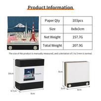 New Arrival 3D Omoshiroi Block Notes Japanese Fuji Mountain Style Tear Day Off 3D Memo Pad for New Year Promotion Favor black