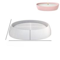 1Pc Oval Ship Flower Pot Silicone Mould DIY Epoxy Resin Oval Storage Box Concrete Cement Flower Pot Mould white