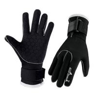 3mm Thick Neoprene Diving Gloves Snorkeling Surfing Scuba Swimming Anti-Slip Warm Waterproof Cut Resistant Small black