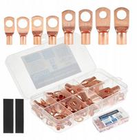 Geko jungčių rinkinys G03621, varis, 140 vnt., žiedinis / ferrule SC, 6 mm2 / 10 mm2 / 16 mm2 / 25 mm2, M6 ir M8 varžtams