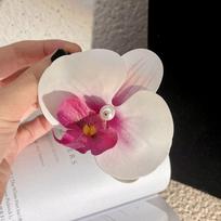 Pink Orchid Flower Hair Clip Hair Accessories Bohemia Barrette Elegant Sweet Hairpin  Daily balta