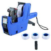 MX-5500 Price Labeller 8 Digits Clear Print Tag Maker with 3 Rolls Label Paper with 2 Ink Wheel 8 Digits Price Label Maker mėlyna