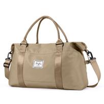 Large Capacity Travel Duffel Bag 40x20x25 Ryanair Cabin Hand Luggage Weekender Overnight Bag for Women chaki