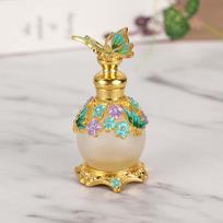 Gold Butterfly Perfume Bottle Essential Oil Container Fragrance Container Empty Refillable Bottles 03 beige