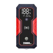 Portable Car Jump Starter 20000mAh 12V Car Battery Starter(up to 5.0L Gas, 3.5L Diesel Engines),USB Quick Charge, Fast red