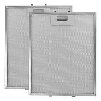 2PCS Cooker Hood Filters Metal Mesh Extractor Vent Filter 32 X 26 CM Kitchen Hood Oil Filter Range Hood Grease Anti Oil Cotton gray