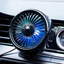 C-Timvasion Apsauga nuo karščio smūgio, Mažas, Lengvas, Didelis oro srautas, Automobilinis ventiliatorius, LED šviesos funkcija, Stiprus oro srautas, juoda