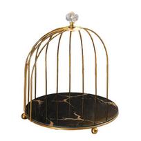 Cosmetics Storage Rack Birdcage Shape Thick Iron Frame Organizer Large Capacity with Elevated Bottom Design Display Rack A juoda