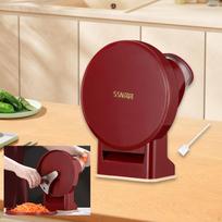 Hand Crank Vegetable Chopper, Food , Household Slicing Machine Manual Processor for Onion brown