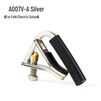 Alice A007V Metal Guitar Capo for Folk Acoustic Guitar - Personalized Transposer Clip black