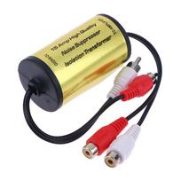 RCA Garso Triukšmo Filtras Slopintuvas Įžeminimo Kilpos Izoliatorius Automobiliui Ir Namų Stereo Sistemai 2X RCA Male, 2X RCA Female 1pc