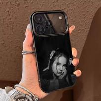 Lana Del R-Rey Phone Case For iPhone 17 16 15 14 13 12 11 Pro Max Plus Silver candy Matte Cover iPhone17promax black