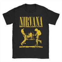 Nirvana Angel Band T Shirt Summer  Cotton Tshirts For Unisex Popular Design Tshirt Short Sleeve Classic Top Tees S yellow