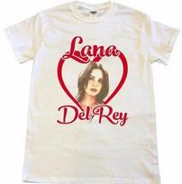 Vintage Lana Del Rey Graphic Print Short Sleeve White T-shirt Unisex HH02700 XL beige