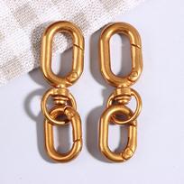 2Pcs Swivel Clasp Clip Double Head Metal Lobster Claw Clasps For Keychain Making DIY Crafts Accessories gray
