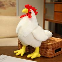 20/35/50cm Simulation Cock Chick Doll Plush Toy Stuffed Black White Farmland Animal Soft Plushie Birthday Gift 50cm white