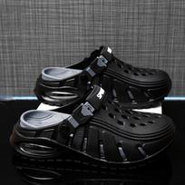 Fashion Clogs Men Sandals Lightweight Breathable Slip-On Sandals Non-Slip Water Shoes for Summer Beach Sandals 40-41 juoda