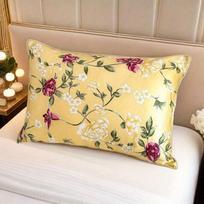 2PCS Satin Pillowcase ,Mulberry Silk Feeling Pillow Cases for Hair and Skin with Hidden Zipper,Satin Cooling Pillow Covers 50x66cm beige