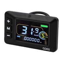 GD02 Dviračio LCD Ekranas Matuoklis Didelės Rezoliucijos Universalus Elektrinio Dviračio Valdymo Skydelis su 5 Pin Vandeniui Atspariu Jungtimi black