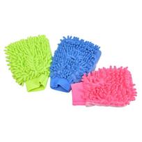 1 vnt. plovimo pirštinė itin smulkios pluošto čenilo mikropluošto valymo plovimo įrankis 20cm*14cm blue