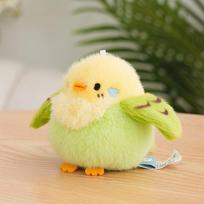 Cute simulated bird plush toy doll simulated parrot doll table ornament simulated bird birthday gift 12cm beige