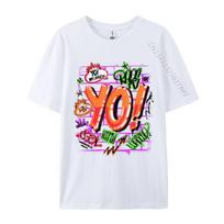 Yo! MTV Raps Graffiti Tshirts Classic Designer Men Clothing Tops Gothic Cotton Vintage T Shirt Printed On S white