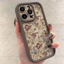 Vintage Floral Pattern Case For Samsung A56 5G Cases Galaxy A36 A16 A35 A55 A34 A54 A53 A52 S25 Ultra S24 Plus S23 FE S22 Cover Galaxy S22 5G gray