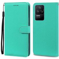Poco F4 dėklas Xiaomi POCO F4 GT piniginė atverčiamas odinis dėklas Funda Poco F4 F 4 Poko F4 telefono dėklas POCO F4 GT dangtelis korpusas For POCO F4 dangaus mėlyna spalva