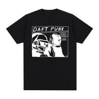Daft Punk Vintage T-shirt French Electronic Music Clothing T Shirt New Tee Tshirt Womens  men Tops - Men's Summer Cotton Grap... S įvairiaspalvis
