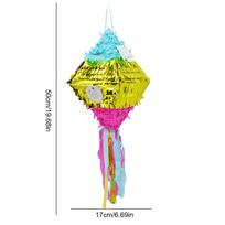 Aliuminio folijos žaislas Pinata Auksinė žvaigždė Pinata vakarėlis Fiesta Pinata Tradicinė žvaigždės formos Pinata Rankų darbo Pinata Žaidimo rekvizitai deimantas