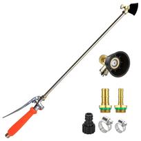 57.48 Inch Metal Pump Spray Wand 2 Hose Clamps Telescopic Watering Tool with Copper Nozzle for Irrigation Systems & Cleaning Car balta
