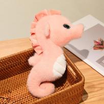 Simulation Sea lions Seals Dolphin Seahorse Plush Cartoon Reallife Sea Ocean Animal Marine Park Plush Toy Stuffed Doll Boy Gift beige