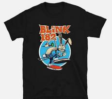 Juodi Senoviniai Grupės Blink 182 Marškinėliai JAV Dydis Mergaitei Gerbėjui Madingi Unisex Apvalia Kaklo Iškirpte S įvairiaspalvis