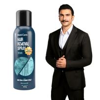 Drąsus Care Depiliacinis purškiklis vyrams (100 ml) - Greitas ir neskausmingas kūno plaukų šalinimo purškiklis lygiai nugarai, krūtinei, kojoms, rankoms, pažastims su alaviju gray