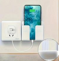 Adhesive Wall Mount Phone Charging Stand and Remote Control Holder for Devices One Size blue