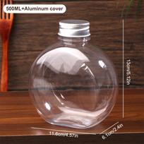 320/500 ml plokščias apvalus vandens butelis skaidrus pieno arbatos kavos butelis gėrimo buteliai nešiojamas PET sulčių gėrimo butelis A2