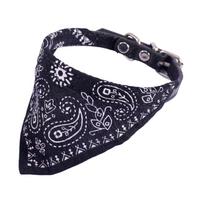 Triangle Cat Dog Bandana Soft Touch Fabric Reusable Colorful Bandana for Small Medium Large Dogs juoda
