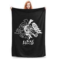 Paok Thessaloniki Ultras Hooligans Blankets Soft Warm Flannel Throw Blanket Cover for Bed Living room Picnic Travel Home Sofa 75x100cm (30x40inch) white