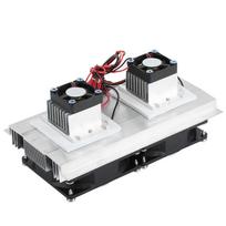 Puslaidininkinis šaldymo aušinimo įrenginys Termoelektrinis aušintuvas 12A 12V „Pasidaryk pats“ mini šaldytuvas white