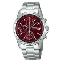 Seiko Selection SBTQ045 Chronografo Laikrodis Raudonas Ciferblatas Vyriškas black