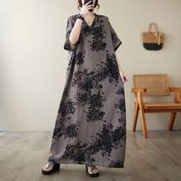 Didelio dydžio vasarinė suknelė moterims Drabužiai Ilga suknelė Medvilninė lininė vintage Harajuku Elegant Streetwear Maxi paplūdimio suknelės One Size pilka